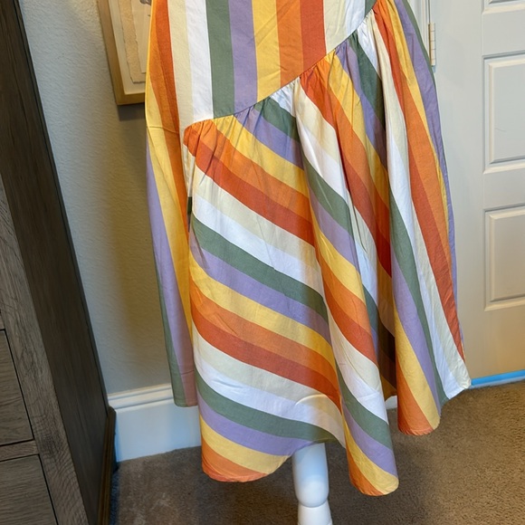 Mossimo Supply Co.: Pastel Striped Knee Length Skirt, Size Small - Picture 4 of 8